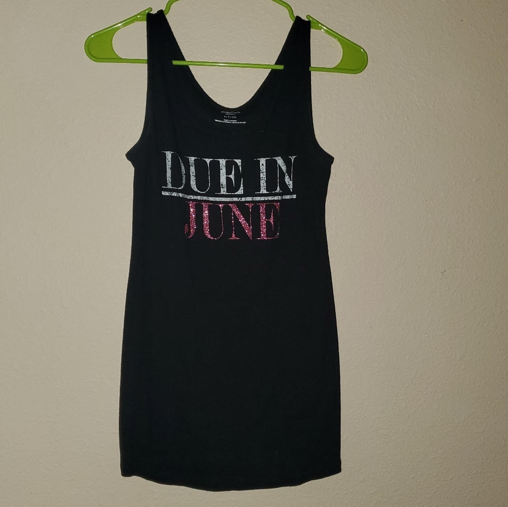 Motherhood Maternity Due In June tank top